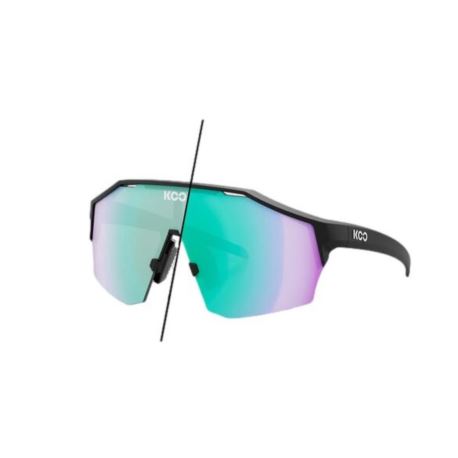 OKULARY KOO ALIBI BLACK MATT GREEN MIRROR PH L